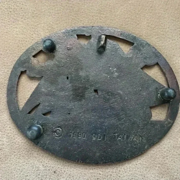 Vintage Copper Finish Cast Iron Sail Boat Trivet / ODI 1990 Taiwan Ocean Clouds - Picture 3 of 6